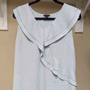 Ann Taylor A-symmetrical Baby Blue Blouse - Size 12